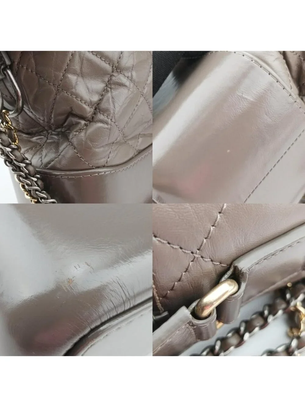 Chanel Gabrielle Brown Leather Handbag